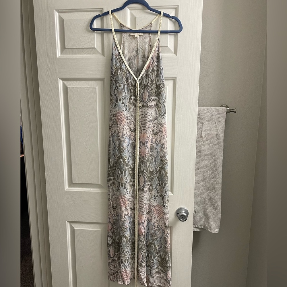 Lovestitch Gauze Maxi Dress Snake Print